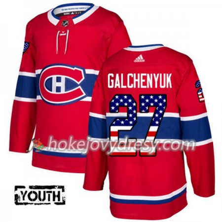 Dětské Hokejový Dres Montreal Canadiens Alex Galchenyuk 27 2017-2018 USA Flag Fashion Černá Adidas Authentic